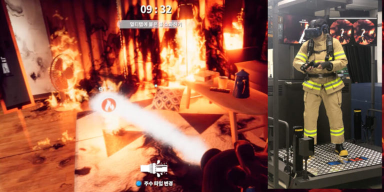 韓国電子通信研究院（ETRI）が開発したVR火災訓練シミュレーションアプリケーション