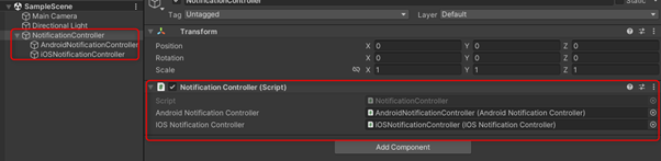 Unity へのモバイル通知とアプリケーションの導入