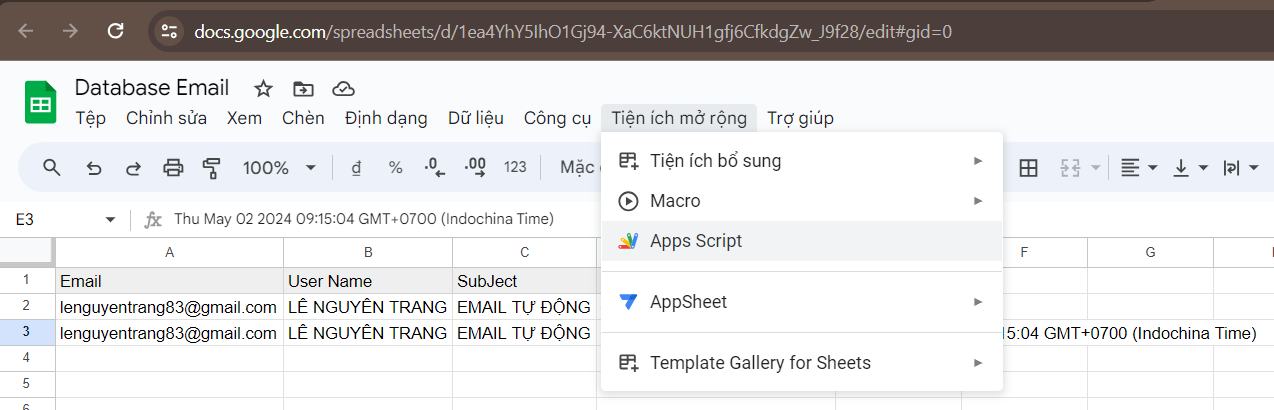 GoogleDriveとGoogleAppsScriptを使ってExcelファイルのデータから自動メール送信システムを作成する手順
