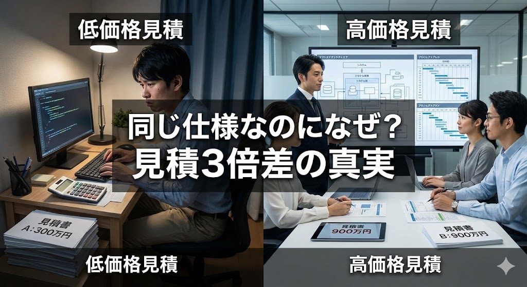 同じ仕様なのになぜ？見積3倍差が生まれるソフトウェア開発の裏側